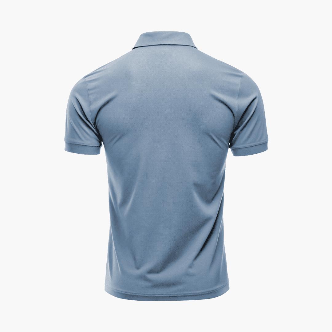Short Sleeve White Gio Light Blue Polo Shirt 2